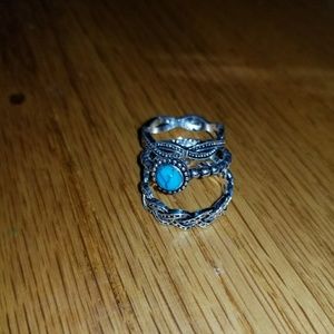 Sterling silver December birthstone bloom ring, st